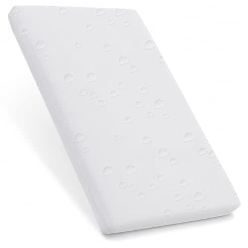 Bassinet Mattress Pad, 42" x 24" x 2" Dual Layer Memory and High Density Foam Mattress, Waterproof Soft Cover Fit for Baby Bjorn, Guava Lotus, Family Travel Crib and Dream on Me Travel Crib
