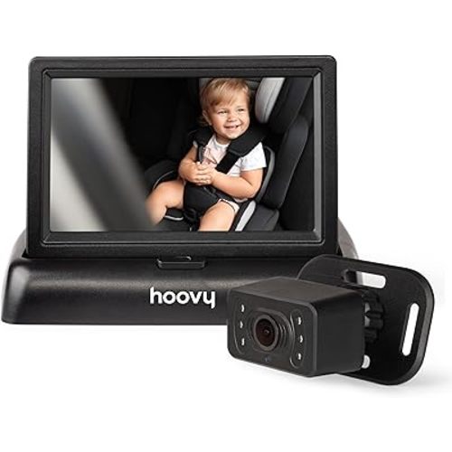 Hoovy Baby Car Camera Monitor, HD Real-Time Video, Rear-Facing Safety View, Easy Install