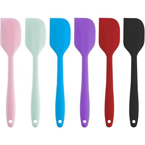 Silicone Spatula Set 6 Pack 8.5 inch Small Rubber Spatula Heat Resistant Mini Silicone Spatula Non-Stick Flexible for Baking Cooking Mixing and Kitchen Use
