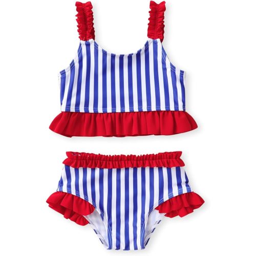 Baby Infant Swimsuit Girl Toddler Bathing Suit Girl Summer Beach Bikini Tankini 2-Piece Swimwear 3-24 Months 2t-5t