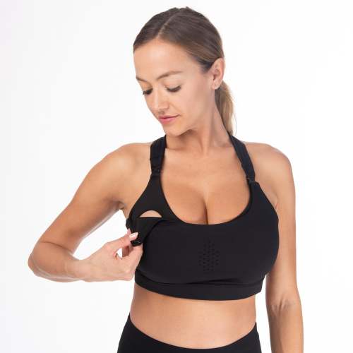 Chloe 3 Running Nursing Sports Bra (Noir)