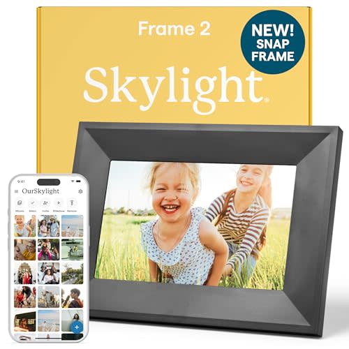 Skylight Digital Picture Frame 2 – 10" Full HD Wi-Fi Touch Screen, 16GB Digital Photo Frame, Load Photos & Videos Directly from Phone, Anti-Glare – Ideal for Personalized Gifting, Black