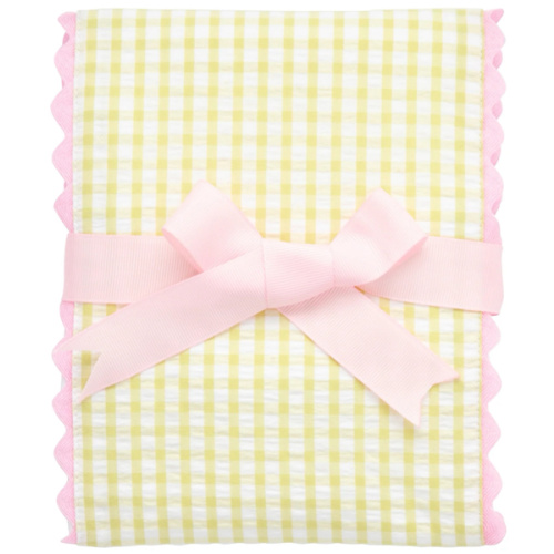 Big Check Fancy Fabric Burp Cloth