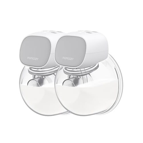 Momcozy S9 Pro Wearable Breast Pump, Hands-Free Double Electric Portable Pump 2 Count,Matte Gray