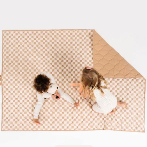 Checker Toffee Picnic Blanket