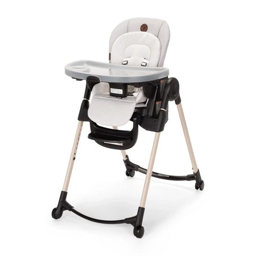 Maxi-COSI Minla 6-in-1 High Chair for Babies & Toddlers, Portable Foldable Highchair, EcoCare Fabric, 9 Heights, 5 Reclines, 4 Tray Positions, Onyx Sand