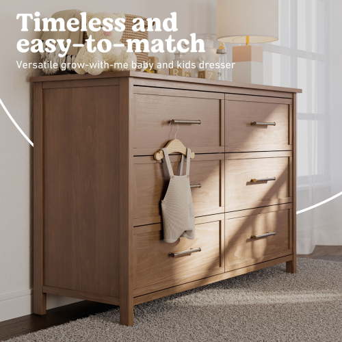 Graco Classic 6 Drawer Nursery Dresser, Hazelnut