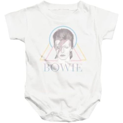 Popfunk Davie Bowie Ziggy Stardust Pastel Shapes Unisex Infant Snap Suit for Baby