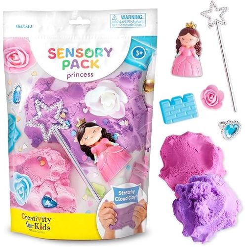 Creativity for Kids Sensory Pack: Princess - Calm Down Corner| Car Activities for Kids| Easter Basket Stuffers | Sensory Toys for Toddlers (Ages 3+)