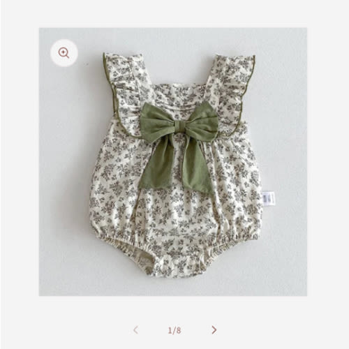 Gardenia Floral Baby Onesie with Bow – Peachy Bloomers
