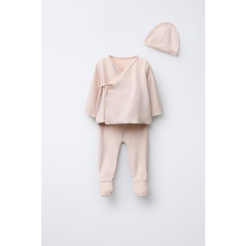 NEWBORN SET AND POUCH - Beige-pink | ZARA United States