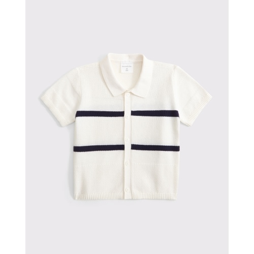 toddler button-through sweater polo
