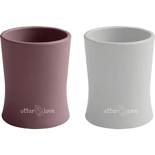 otterlove Silicone Baby & Toddler Training Cup - Pediatric OT Approved - 100% Platinum Pure LFGB Silicone - Unbreakable - Plastic Free - Tiny Cup Perfect for Baby Led Weaning