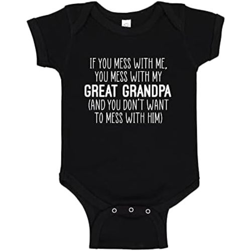 Don't Mess with My Great Grandpa Baby Bodysuit One Piece or Toddler T-Shirt Funny Great Grandfather Gift