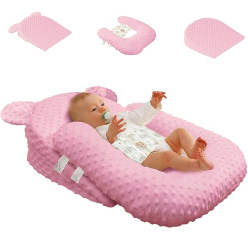Baby Feeding Pillow Adjustable Newborn Nursing Pillow for Breastfeeding,Bottle Feeding Washable(Pink, One Size)