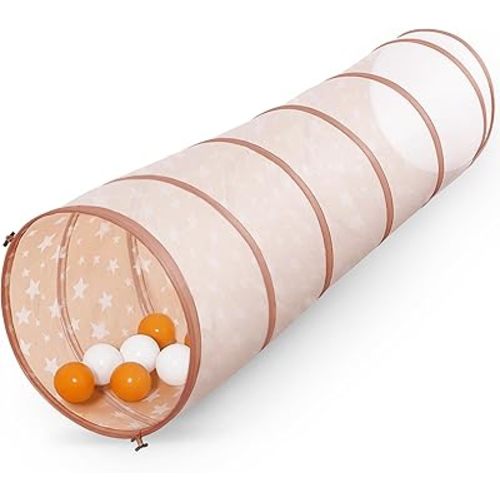 Play Tunnel for Toddlers, 69" x 18" Kids Crawl Tunnel Toy with Breathable Mesh, Pop Up Baby Tunnel Indoor Outdoor for Boys Girls & Pets, Foldable Gift for Birthday Christmas