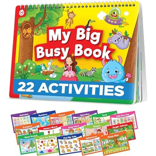 Doctor Jupiter Montessori Preschool Busy Book for Kids Ages 3+