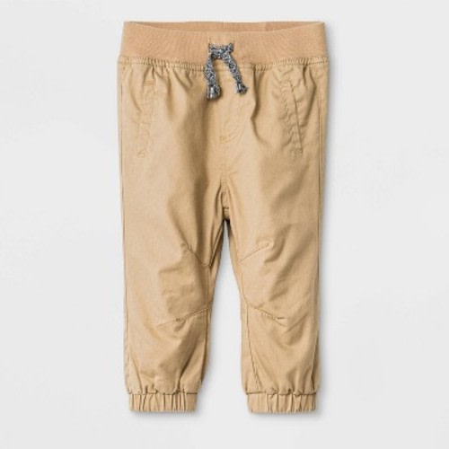Baby Boys' Woven Pull-On Pants - Cat & Jack™ Brown Newborn