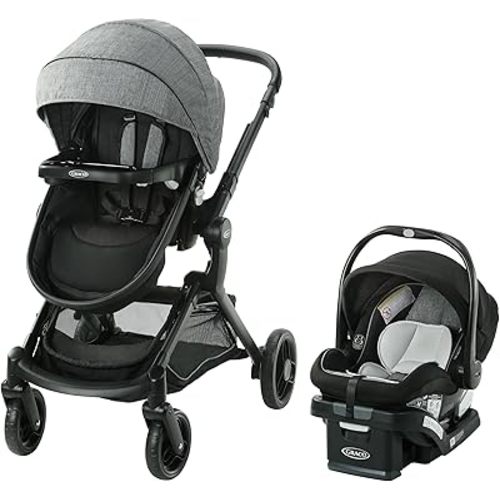 Graco Modes Nest Travel System, 3-in-1 Baby Stroller and Car Seat Combo with SnugRide SnugLock 35 Elite Infant Car Seat, Rear-Facing from 1.8-16 kg (4-35 lb), Nico