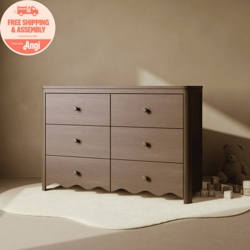 Art of Nursery by Storkcraft Casablanca 6 Drawer Nursery Dresser, Hazelnut