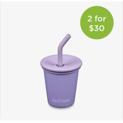 10oz Stainless Steel Kids' Cup with Straw, Sippy Cup | Klean Kanteen
