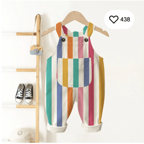 Baby Toddler Colorful Stripes Overalls