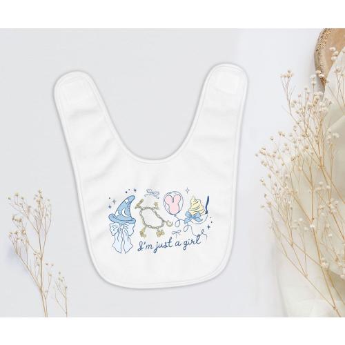 Just A Girl Disney Baby Bib, Disneyworld Trip, Disney Princess, Disney Baby Gift, Disney Baby Shower