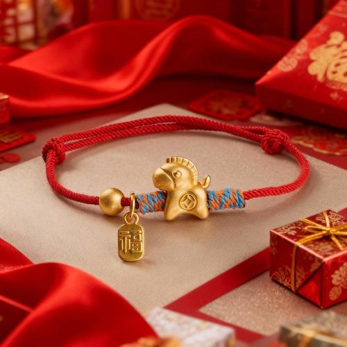 2026 Zodiac Horse Red String Bracelet, Lucky Protection Charm Jewelry, Adjustable Handwoven Lunar New Year Gift, Unique Love Couple Design