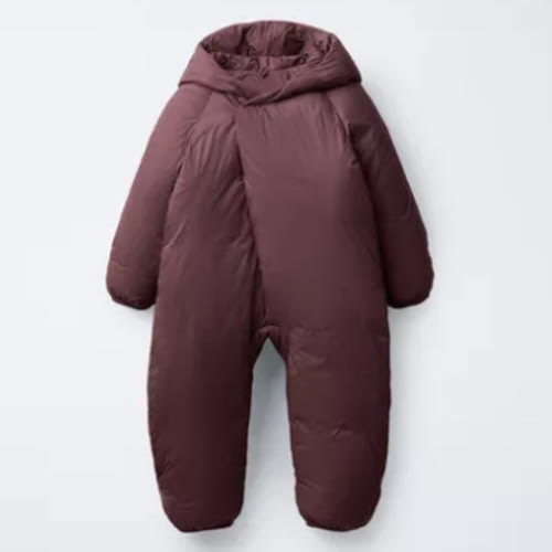 CONVERTIBLE NYLON FOOTIE ROMPER - Eggplant | ZARA United States