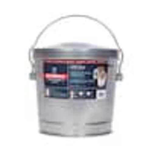 Behrens 6 Gallon Galvanized Steel Round Trash Can with Locking Lid 00108