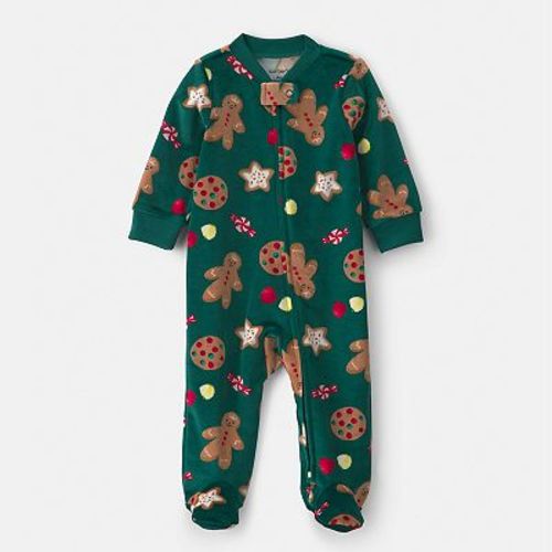 Baby Carter's Christmas Gingerbread 2-Way Zip Sleep & Play One-Piece Pajama Suit