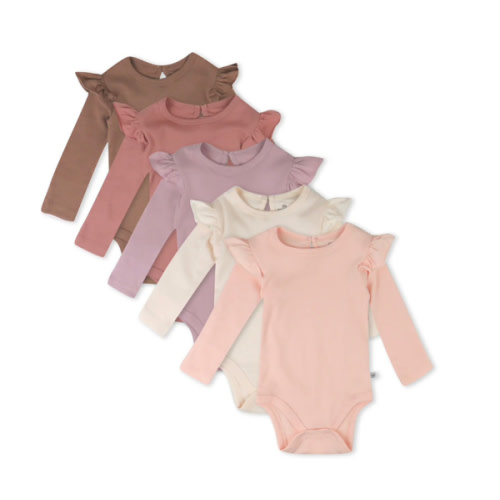 5-Pack Organic Cotton Long Sleeve Bodysuits | Honest Baby Clothing