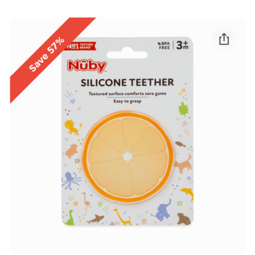Nuby Orange Slice Silicone Teether