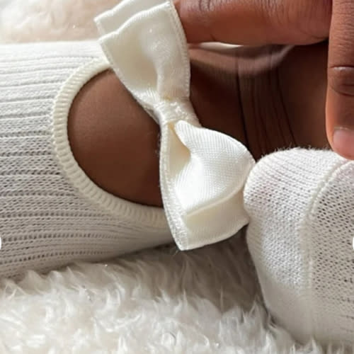 Baby Girl Bow Socks, Christening Flower Girl Gifts (6-24m), First Birthday Gift