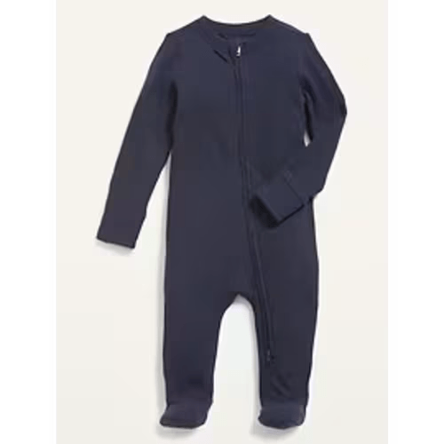 Ribbed 2-Way-Zip Sleep & Play Footed One-Piece for Baby