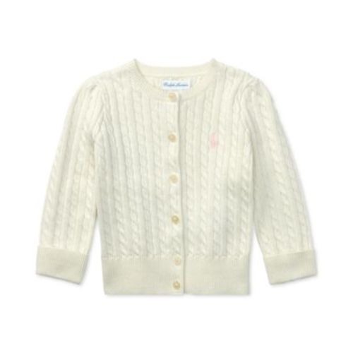 Baby Girls Cable-Knit Cotton Cardigan