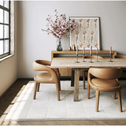 Tessera Grid Plush Cloud Washable Rug | Off White – Rugs USA - Rugs USA