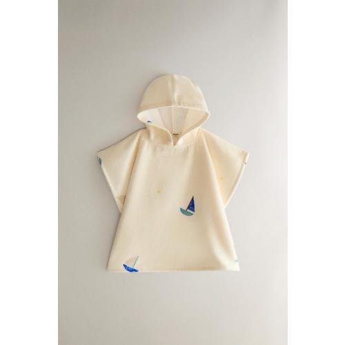 (3-6m/6-12m+) KIDS' SAILBOAT BEACH PONCHO - Cream | ZARA United States