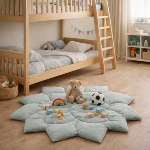 Floral Baby Play Mat, Soft Padded Mat