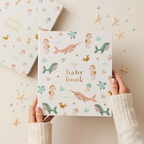 My Baby Book - Baby Memory Book Sea Friends – Blush and Gold
