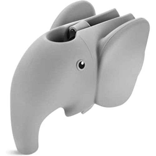Elephant Faucet Cover for Kids | Child-Friendly Silicone Bath Spout Protector with Easy Installation | Safe for Baby Bathtime | Cute Bathroom Safety Accessory | Gray Baby Bath Essentials | With MUMS