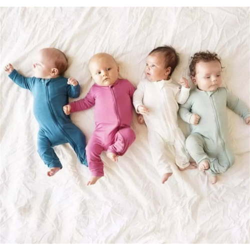 Aayomet Baby Cotton Rompers Footless Pajamas Zipper Long Sleeve Sleeper Jumpsuit Baby Boy Clothes Organic,White 6
