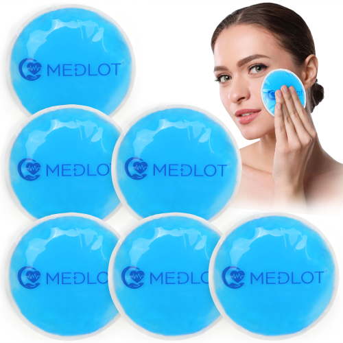 LotFancy Mini Ice Pack for Eyes, Face,Breastfeeding, Injuries, 6 PCS Reusable Small Hot Cold Pads