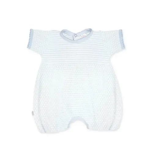 Paty Knit Pinstripe Bubble with Pima Trim