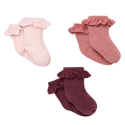 3-Pack Baby Girls Pink Lace Socks – Gerber Childrenswear
