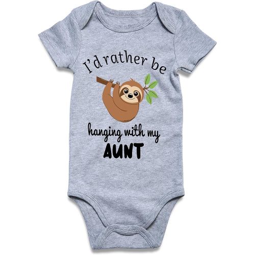 UNICOMIDEA Baby Boys Girls Romper Letter Printed Newborn Outfit Short Sleeve Bodysuits 0-12 Months