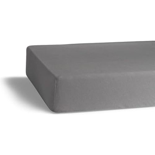 Parker Baby Co. Soft Fitted Baby Crib Sheet for Standard Mattress - Pewter