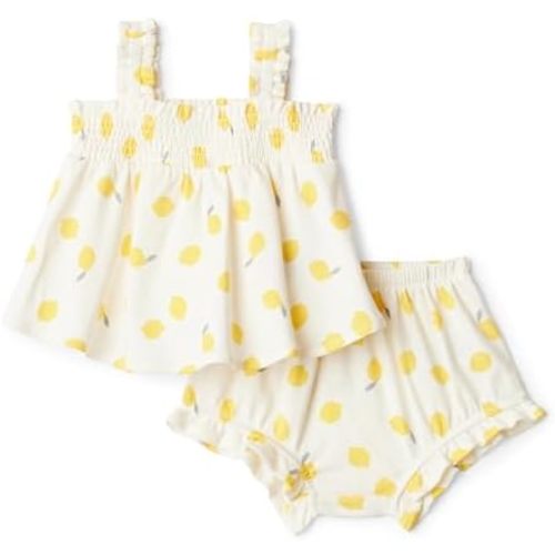 Amazon Essentials x Sofia Grainge Baby Girls' Cotton Sleeveless Shirt and Shorts Play Set