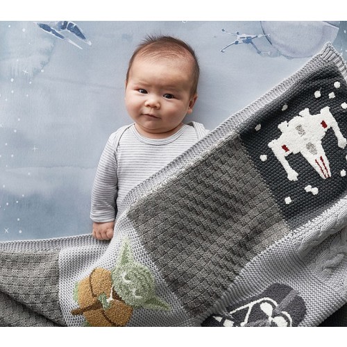 Star Wars™ Sherpa-Backed Patchwork Knit Baby Blanket