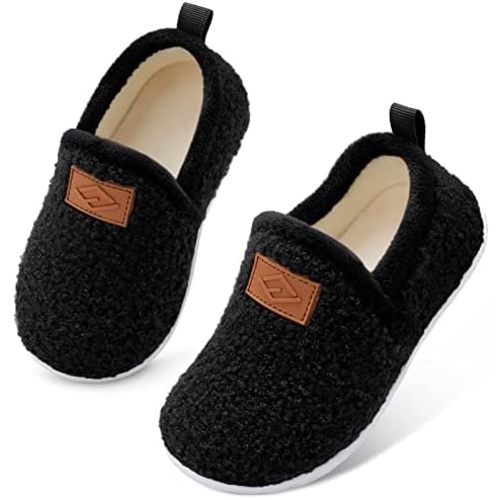 Lefflow Toddler Slippers Boys Girls House Shoes Slip on Baby Sock Shoes Lightweight Outdoor Walking Shoes